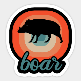 Wild boar traditional costumes wild boar huntress forest Sticker